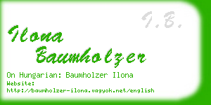 ilona baumholzer business card